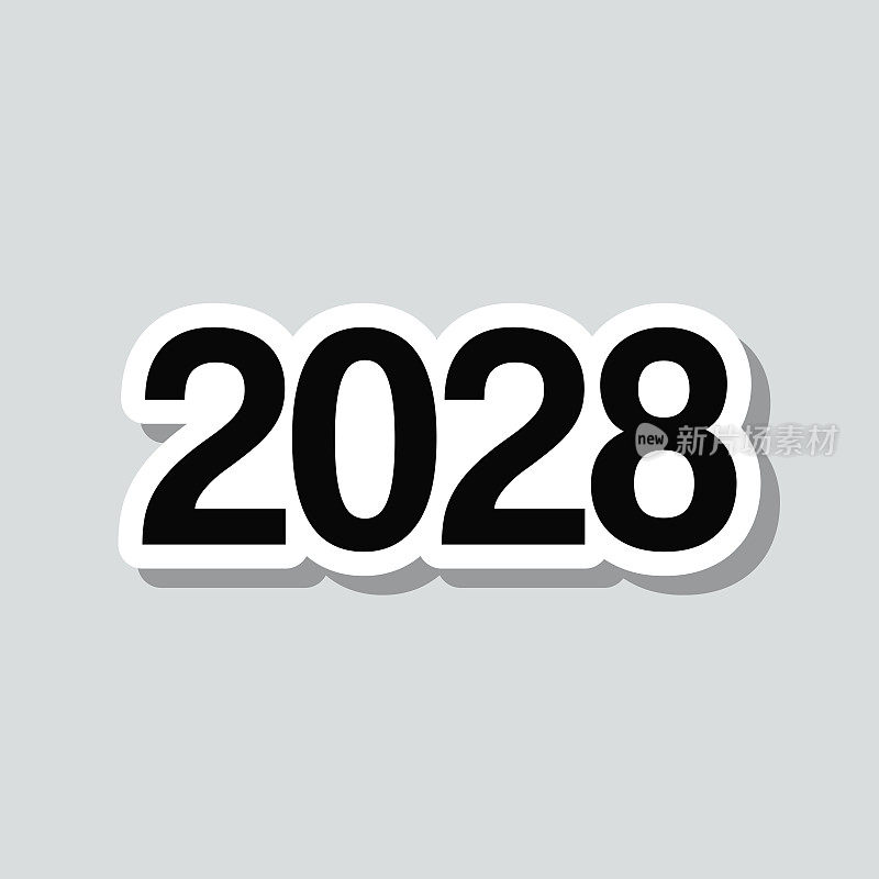 2028 - 2288。图标贴纸在灰色背景